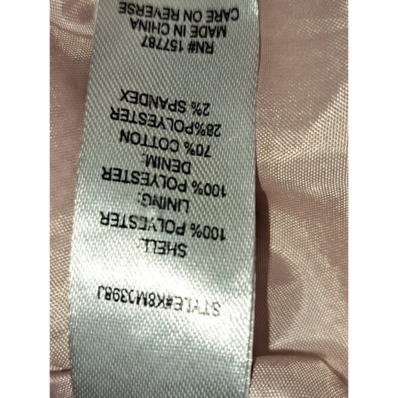 Jolie & Joy Girls L Sherpa Denim Jacket Pink Fleece Button Front Jean Trim Cozy - Picture 6 of 6